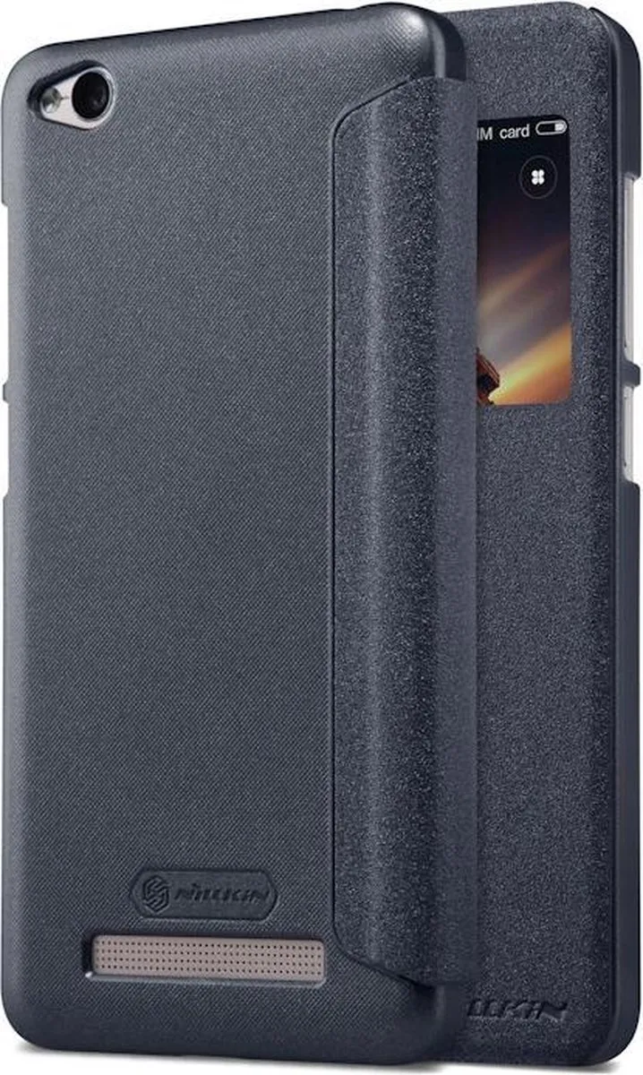 Nillkin Sparkle S-View Book Case Xiaomi Redmi 4A - Antraciet - afbeelding 5 van 6