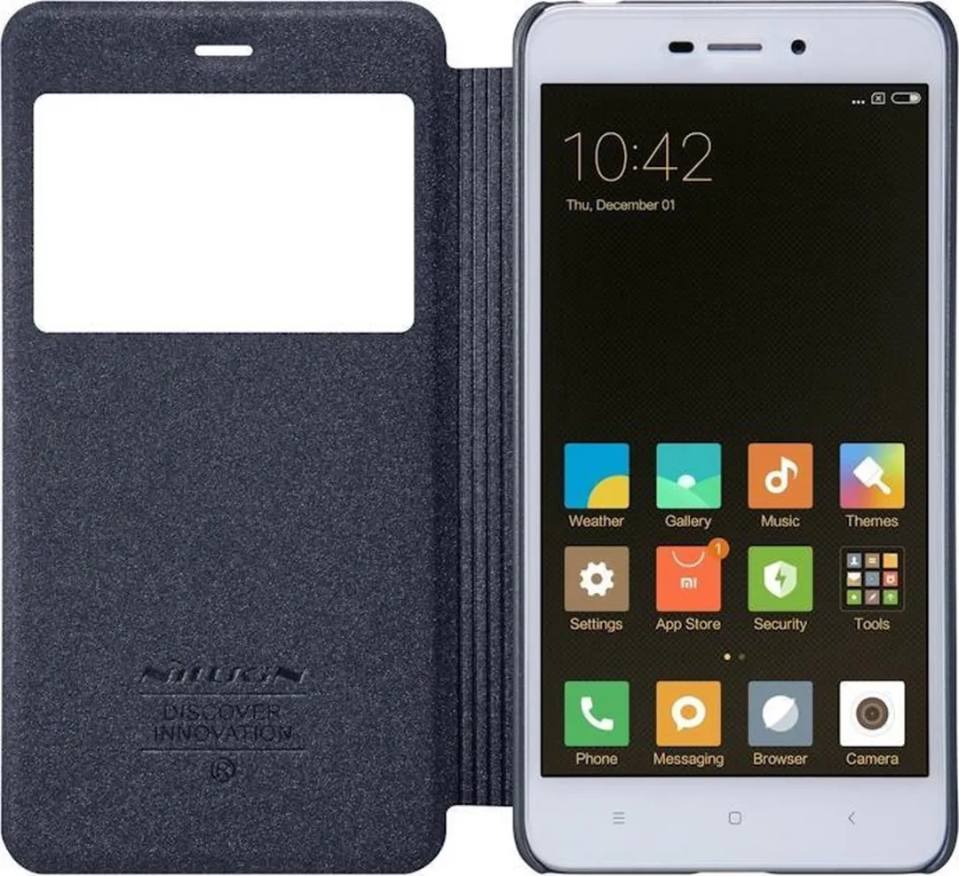 Nillkin Sparkle S-View Book Case Xiaomi Redmi 4A - Antraciet - afbeelding 3 van 6