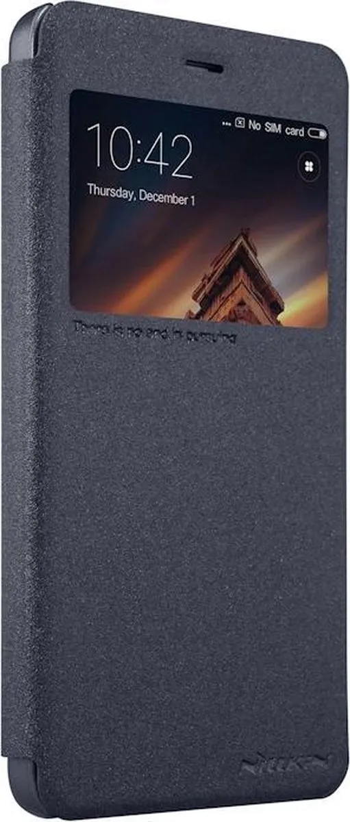 Nillkin Sparkle S-View Book Case Xiaomi Redmi 4A - Antraciet - afbeelding 4 van 6