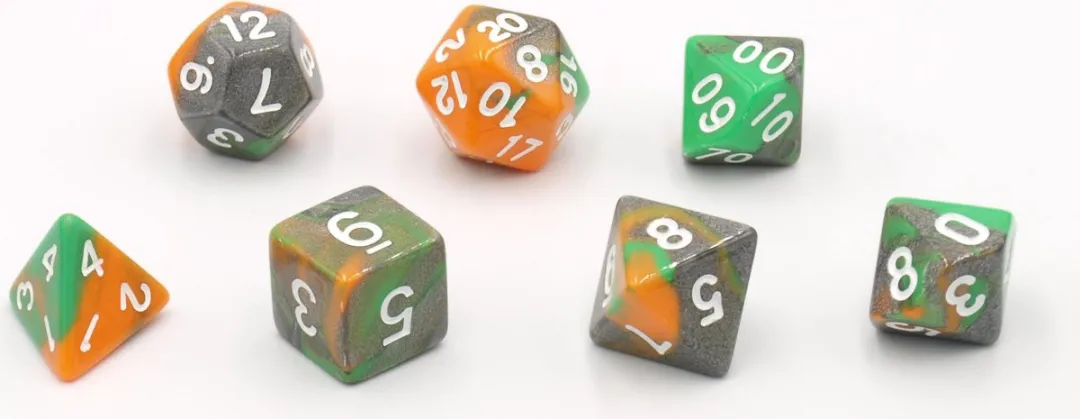 HOT Games Dobbelstenen 7-vlak Multicolor