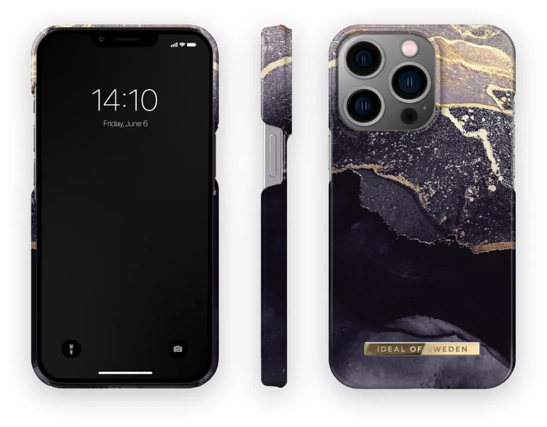 iDeal of Sweden iPhone 14 Pro Hoesje Golden Twilight Marble