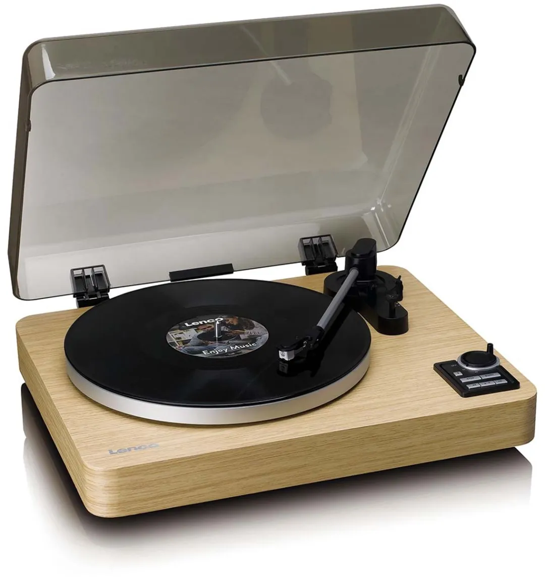 Lenco Platenspeler - Volledig automatische Platenspeler - Bluetooth en Voorversterker - LBTA-166SI - Hout
