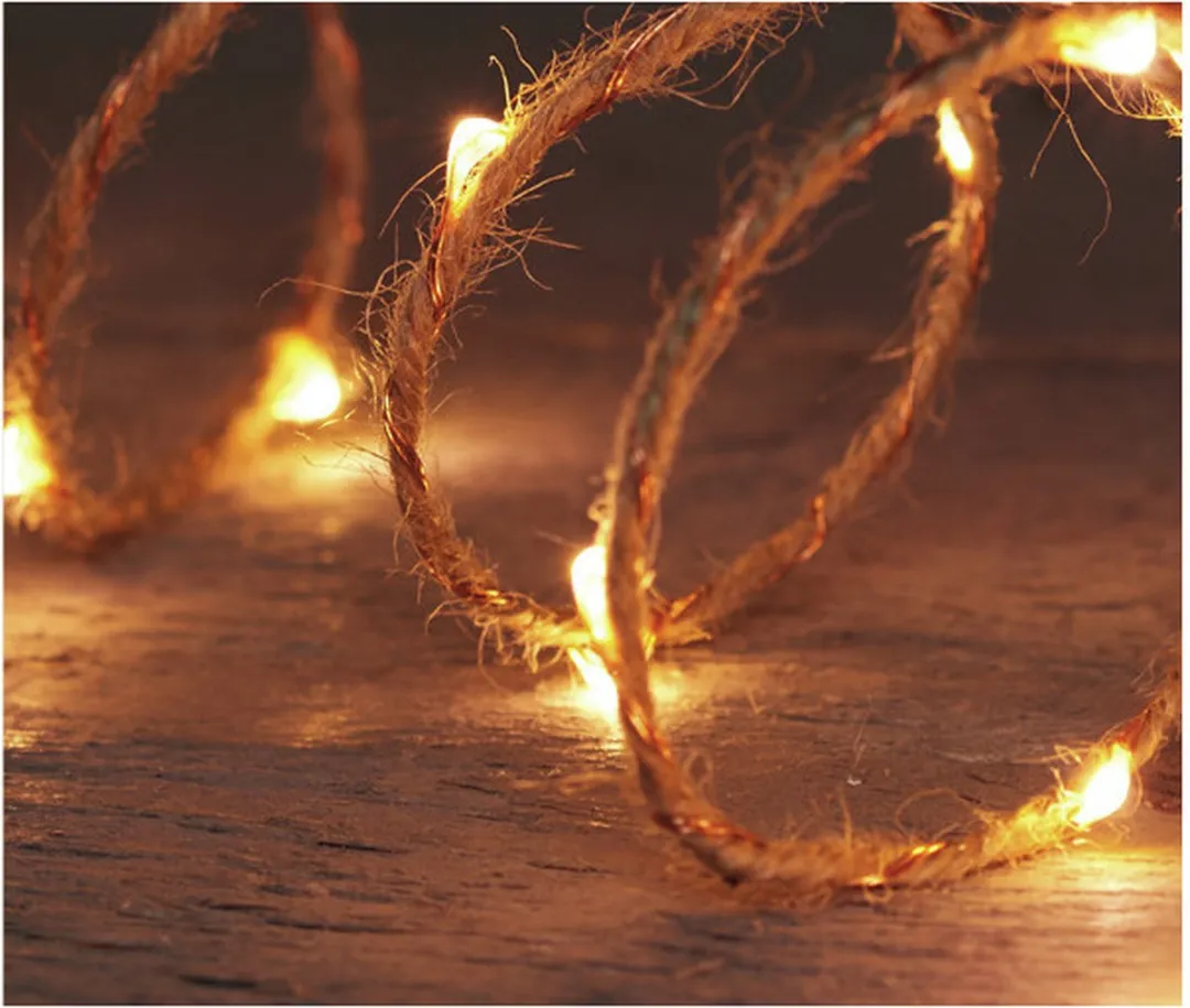 Anna's Collection Jute Touwverlichting 200cm