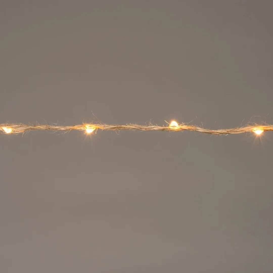 Anna's Collection Jute Touwverlichting 200cm - 40 LED Warm Wit
