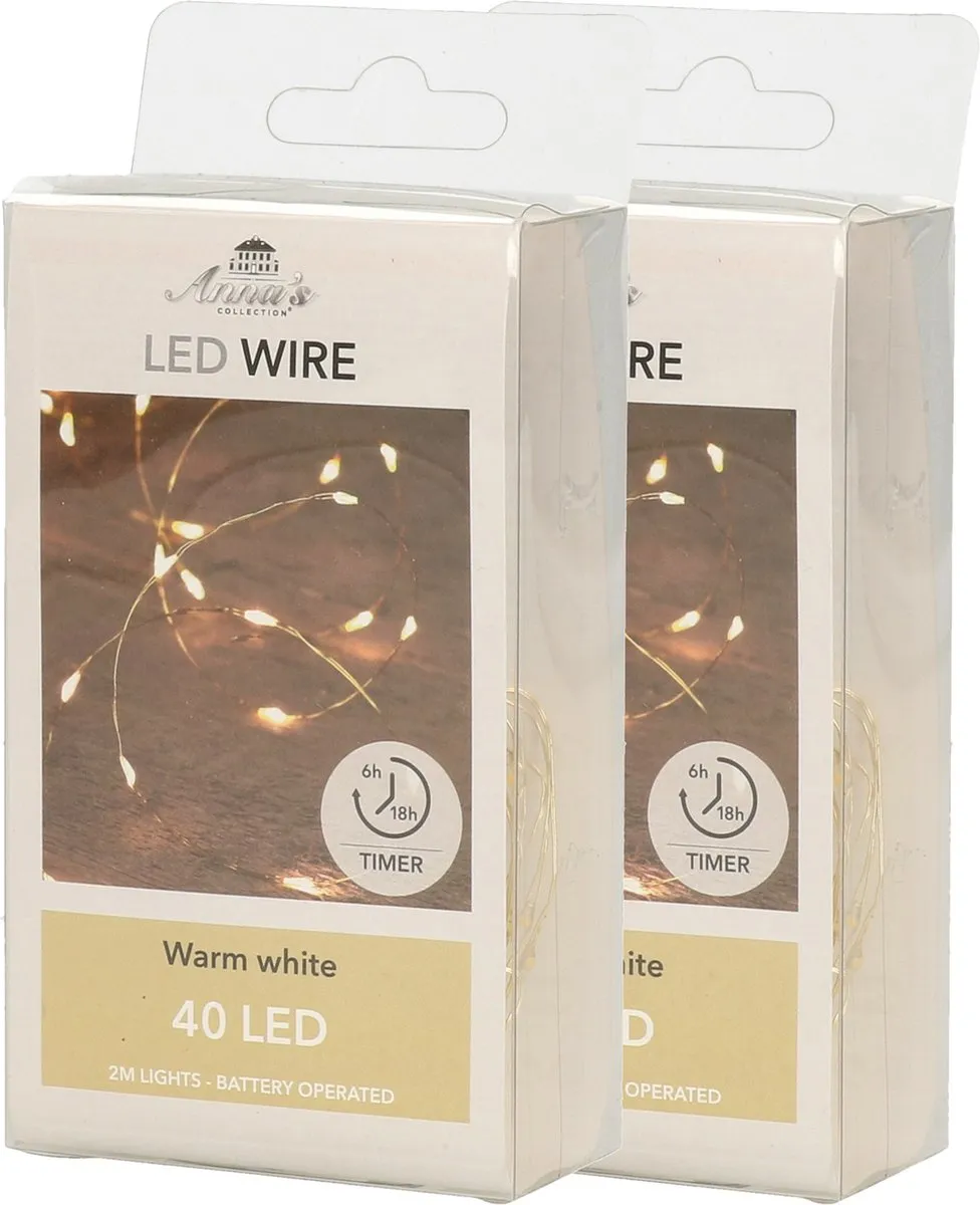 Anna's Collection Draadverlichting Goud 40 LED - 200cm