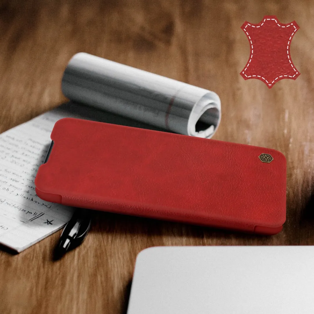 Nillkin Qin Leather Flip Cover Rood - Samsung Galaxy S21 Plus - afbeelding 4 van 6