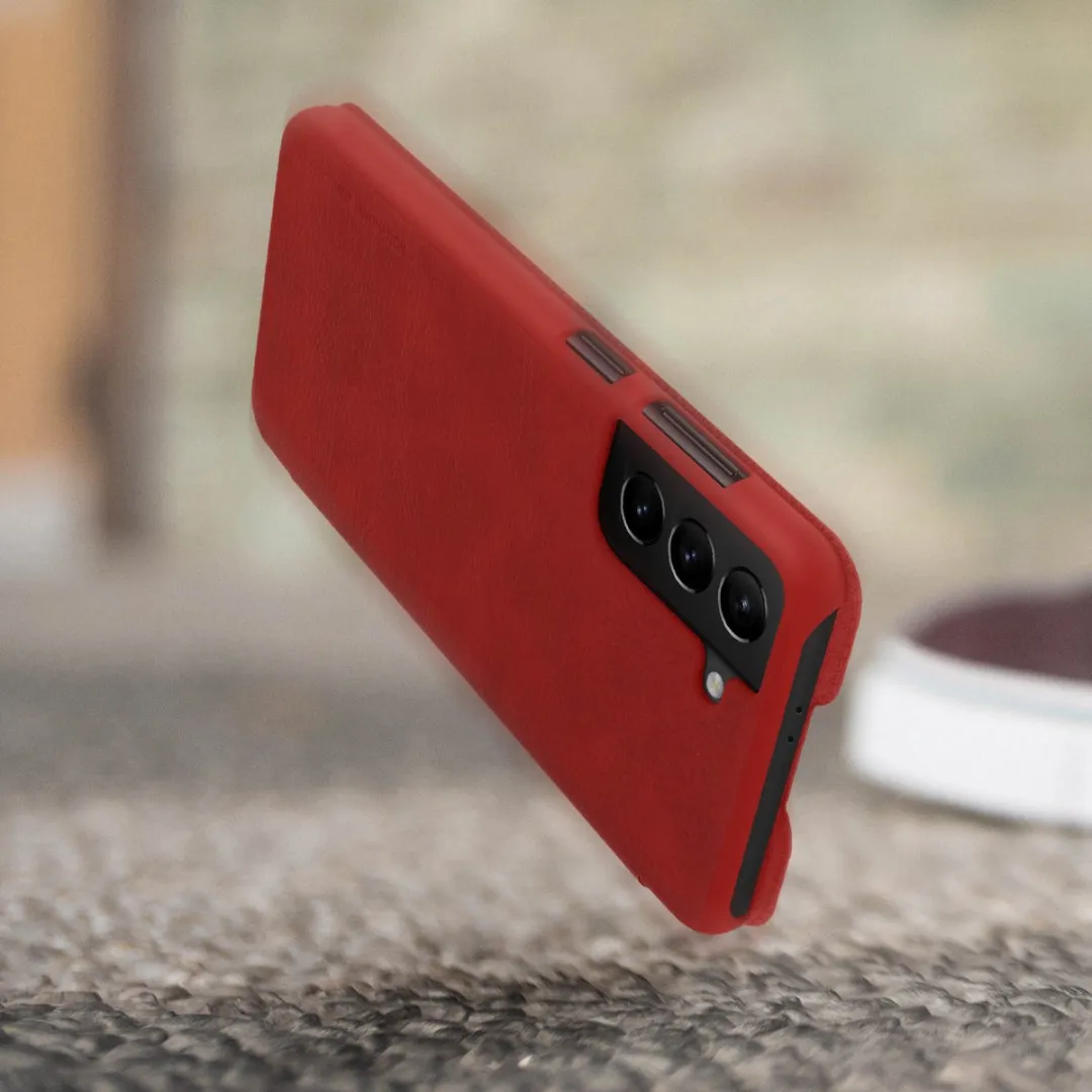 Nillkin Qin Leather Flip Cover Rood - Samsung Galaxy S21 Plus - afbeelding 3 van 6