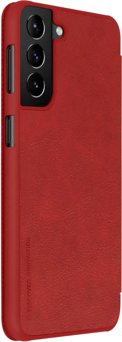 Nillkin Qin Leather Flip Cover Rood - Samsung Galaxy S21 Plus - afbeelding 2 van 6