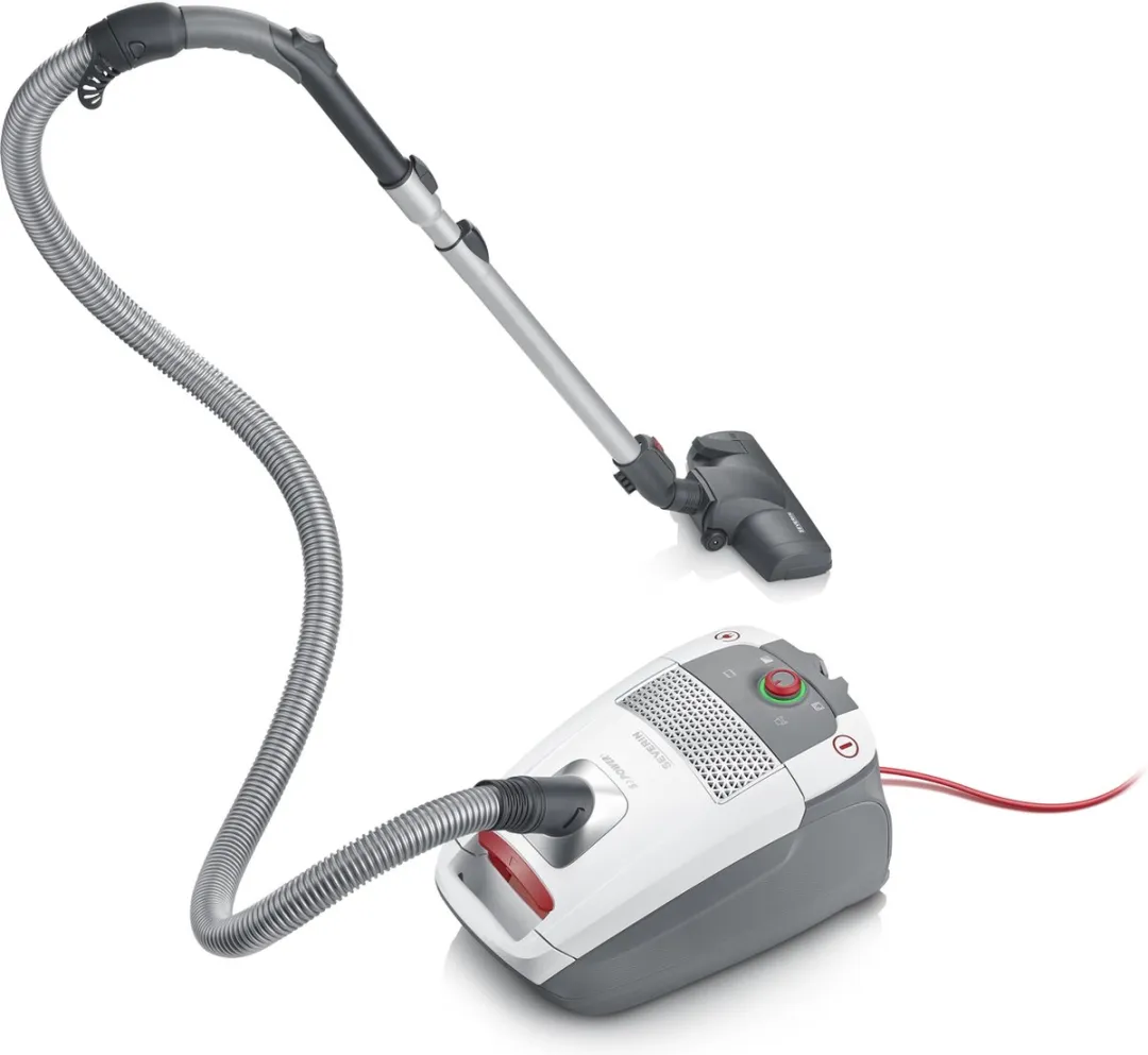 Severin BC 7047 Stofzuiger - 850W - HEPA 13 - Wit/Rood - afbeelding 6 van 6