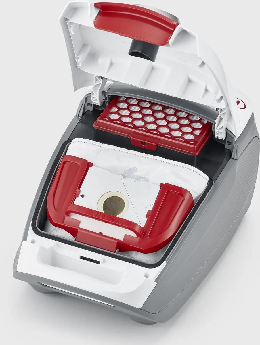 Severin BC 7047 Stofzuiger - 850W - HEPA 13 - Wit/Rood