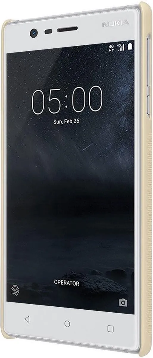 Nillkin Nokia 3 Hoesje Frosted Shield - Goud - afbeelding 4 van 5