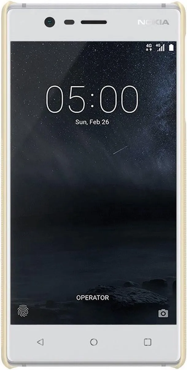 Nillkin Nokia 3 Hoesje Frosted Shield - Goud - afbeelding 2 van 5
