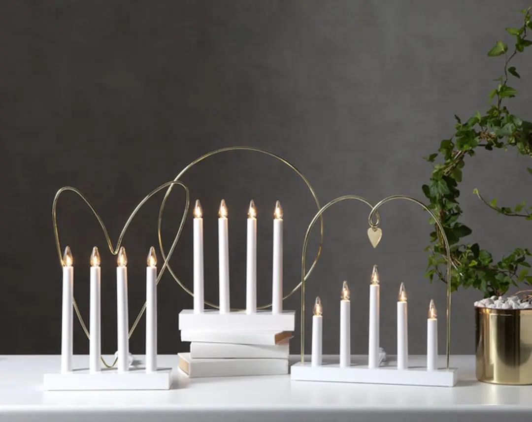 Star Trading Glossy Raam Kandelaar 4-lamps - Wit - afbeelding 6 van 6