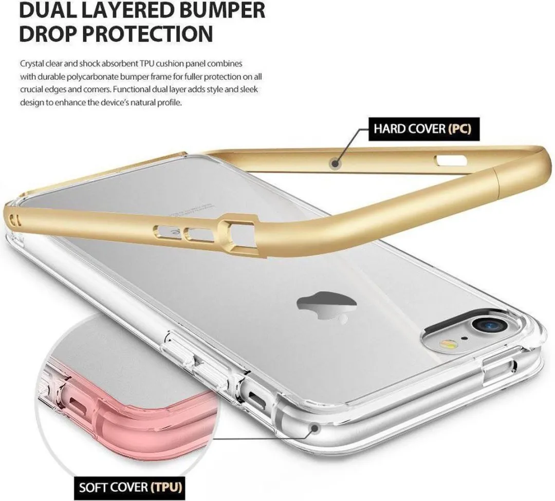 Ringke Frame Hoesje iPhone 7/8 - Goud