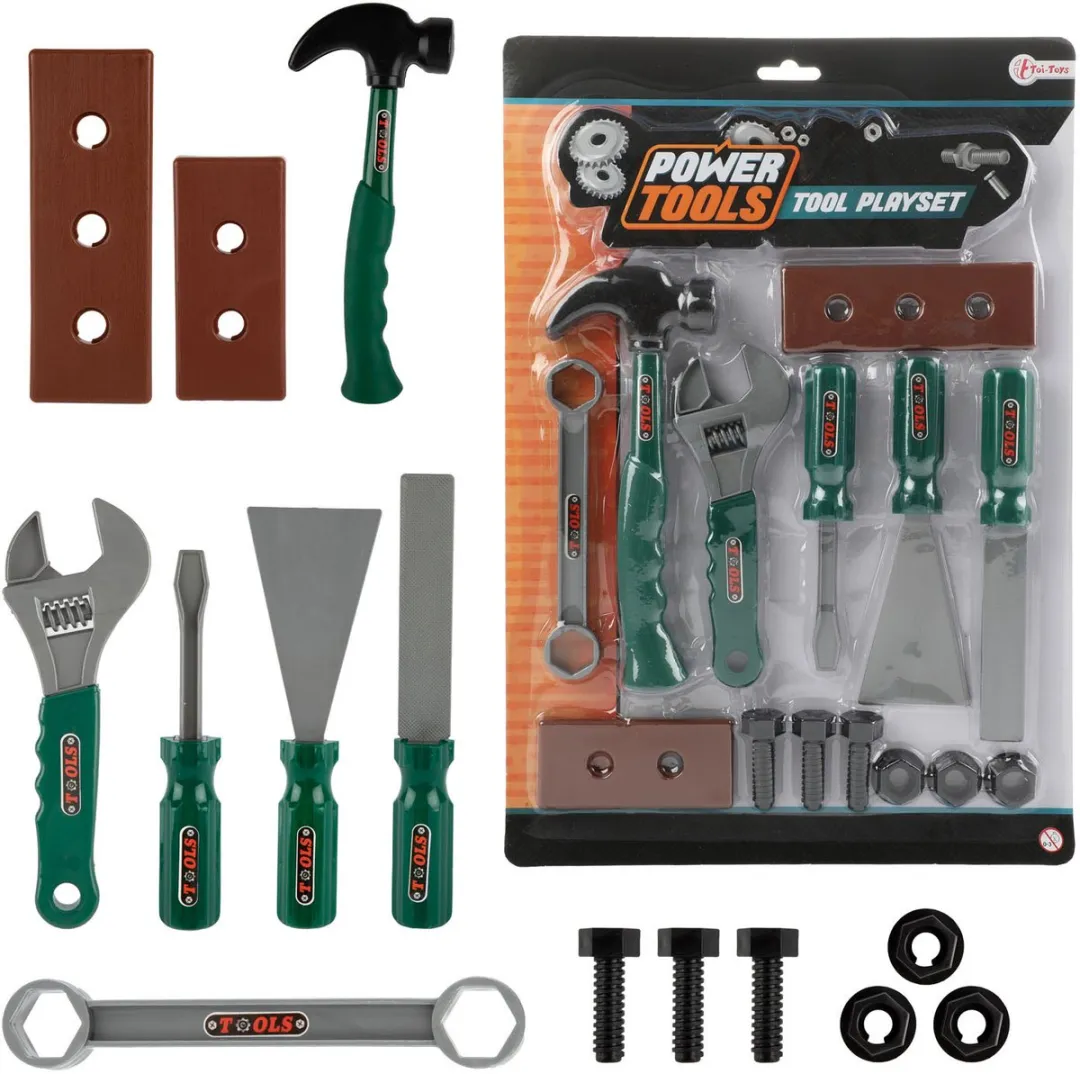 Toi-Toys Power Tools Gereedschapset 13-delig - Multikleur