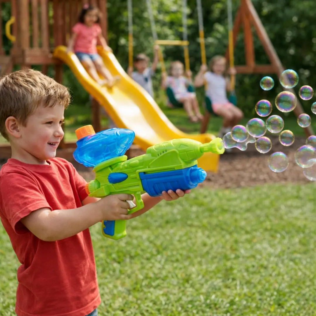 Eddy Toys Bubblez Bellenblaas Waterpistool 2-in-1 - 50ml - Groen/Blauw