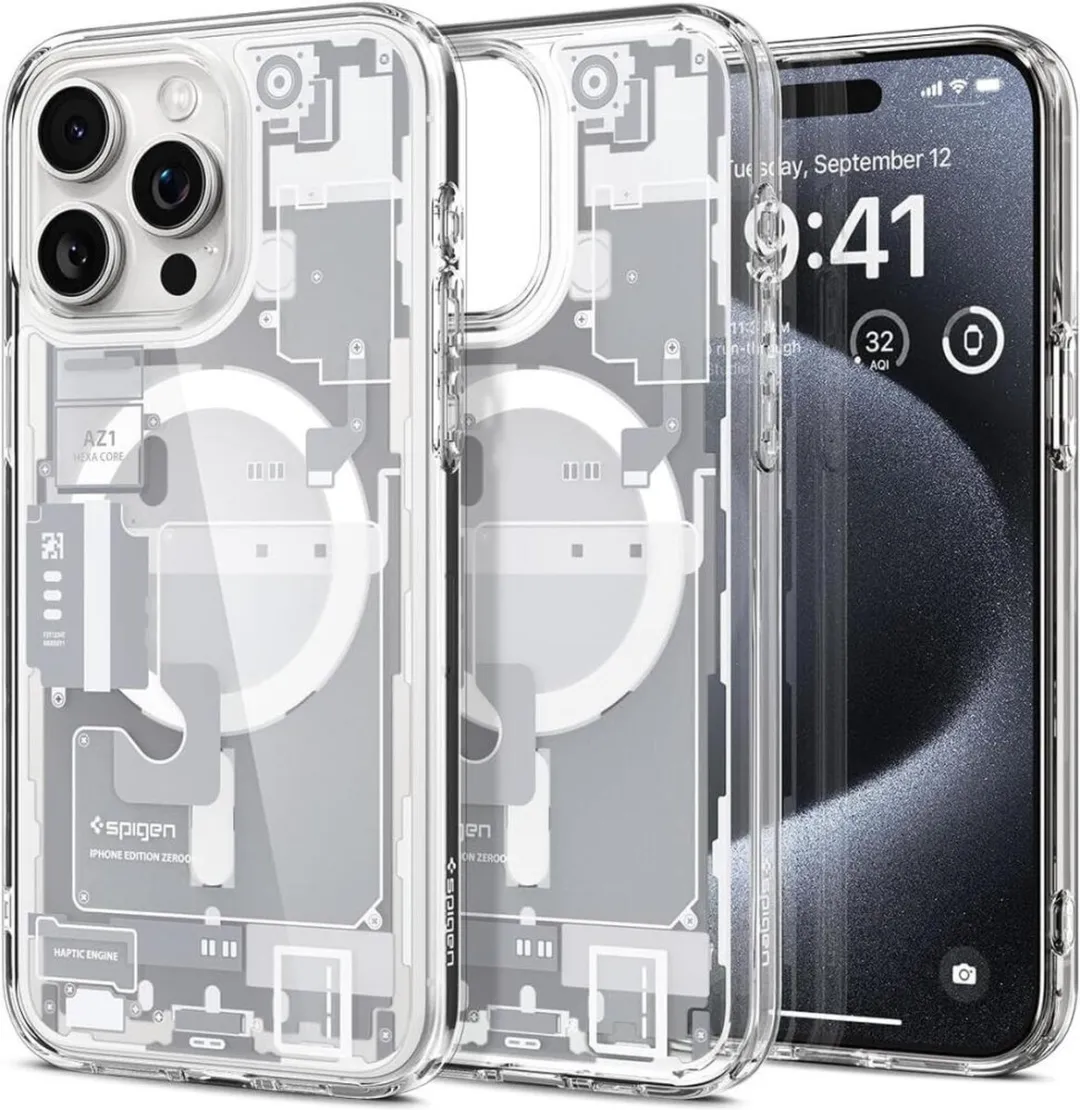 Spigen Ultra Hybrid MagFit iPhone 15 Pro - Back Cover - Wit