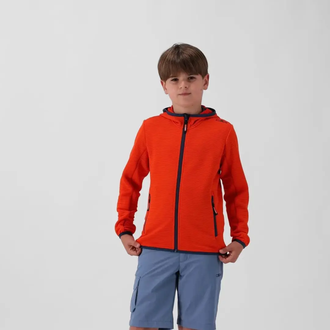 CMP Kinder Fleece met Capuchon - Oranje - 164 - afbeelding 4 van 6