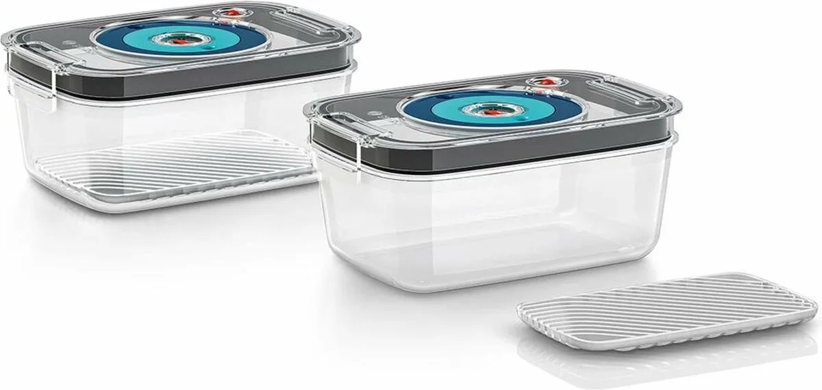 Bosch MSZV0FC2 Vacuüm Accessoires - 2x 1L Bewaardozen Grijs - afbeelding 6 van 6