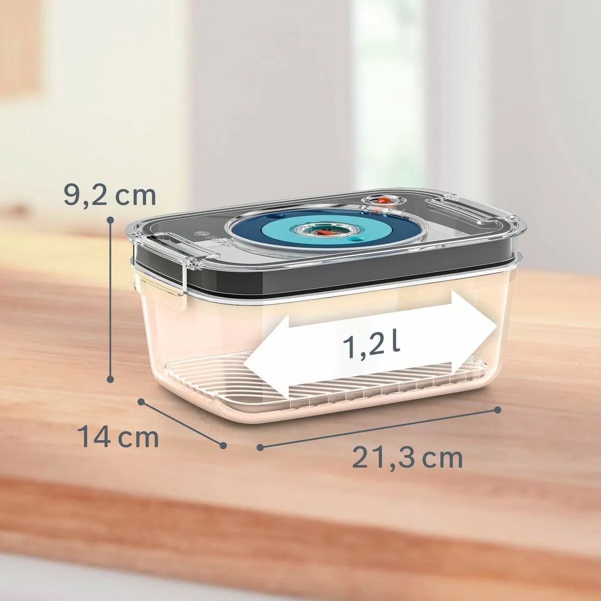 Bosch MSZV0FC2 Vacuüm Accessoires - 2x 1L Bewaardozen Grijs
