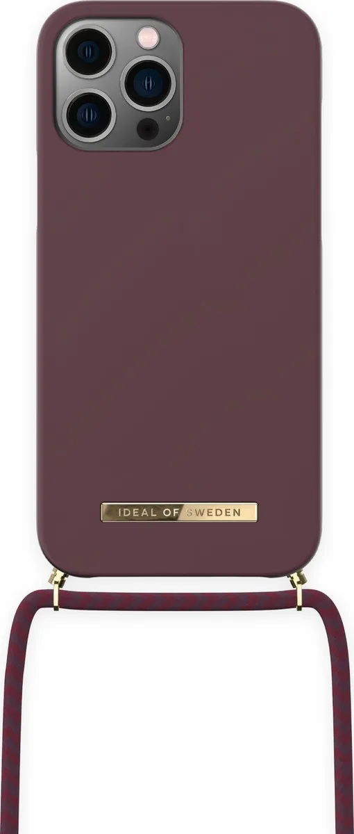 iDeal of Sweden iPhone 13 Pro Max Necklace Case Deep Cherry