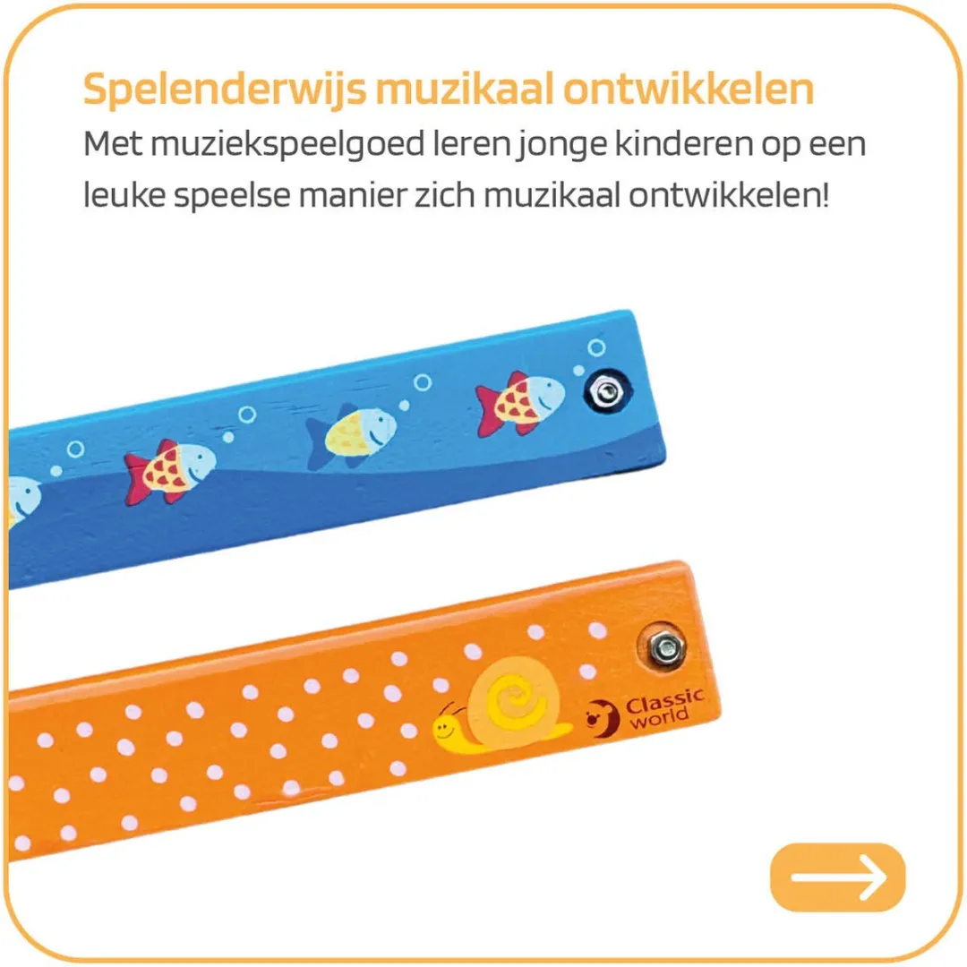 Jobber Toys Mondharmonica Blauw