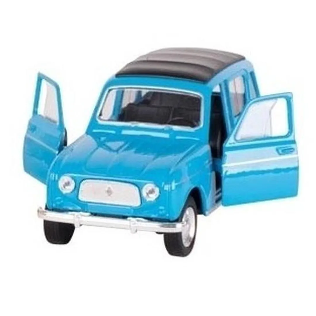 Goki Renault 4 Modelauto 1:34 - Blauw - 11cm