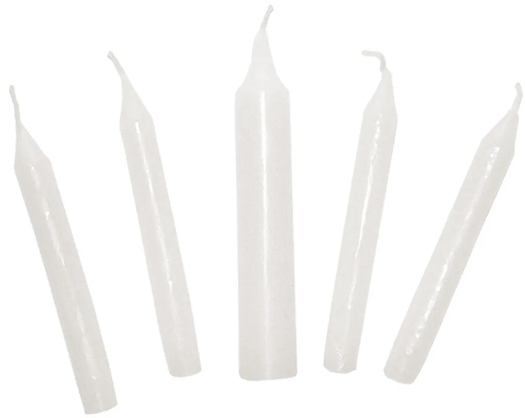 Goki Verjaardagskaarsen Wit 10-12cm