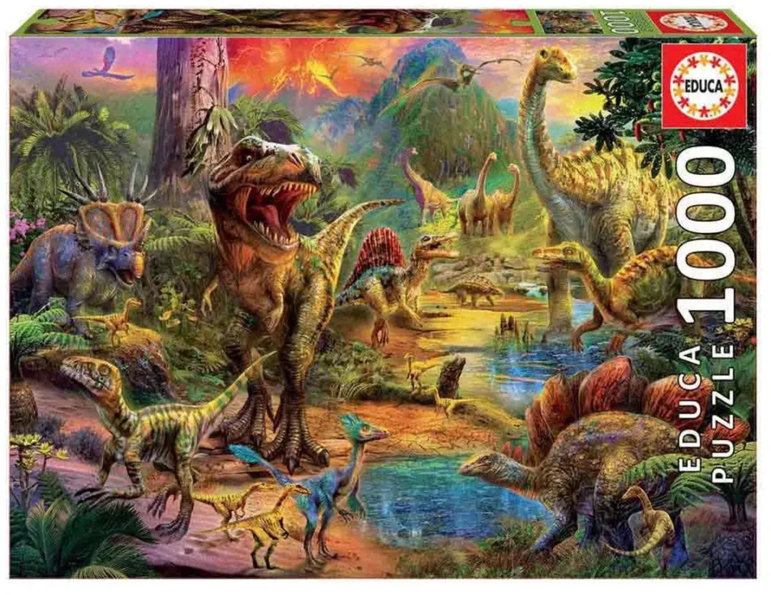 Educa Land of Dinosaurs Puzzle 1000 Stuks - Meerkleurig