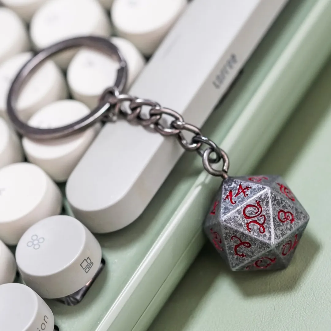Lapi Toys DnD D20 Sleutelhanger - Metaal Grijs