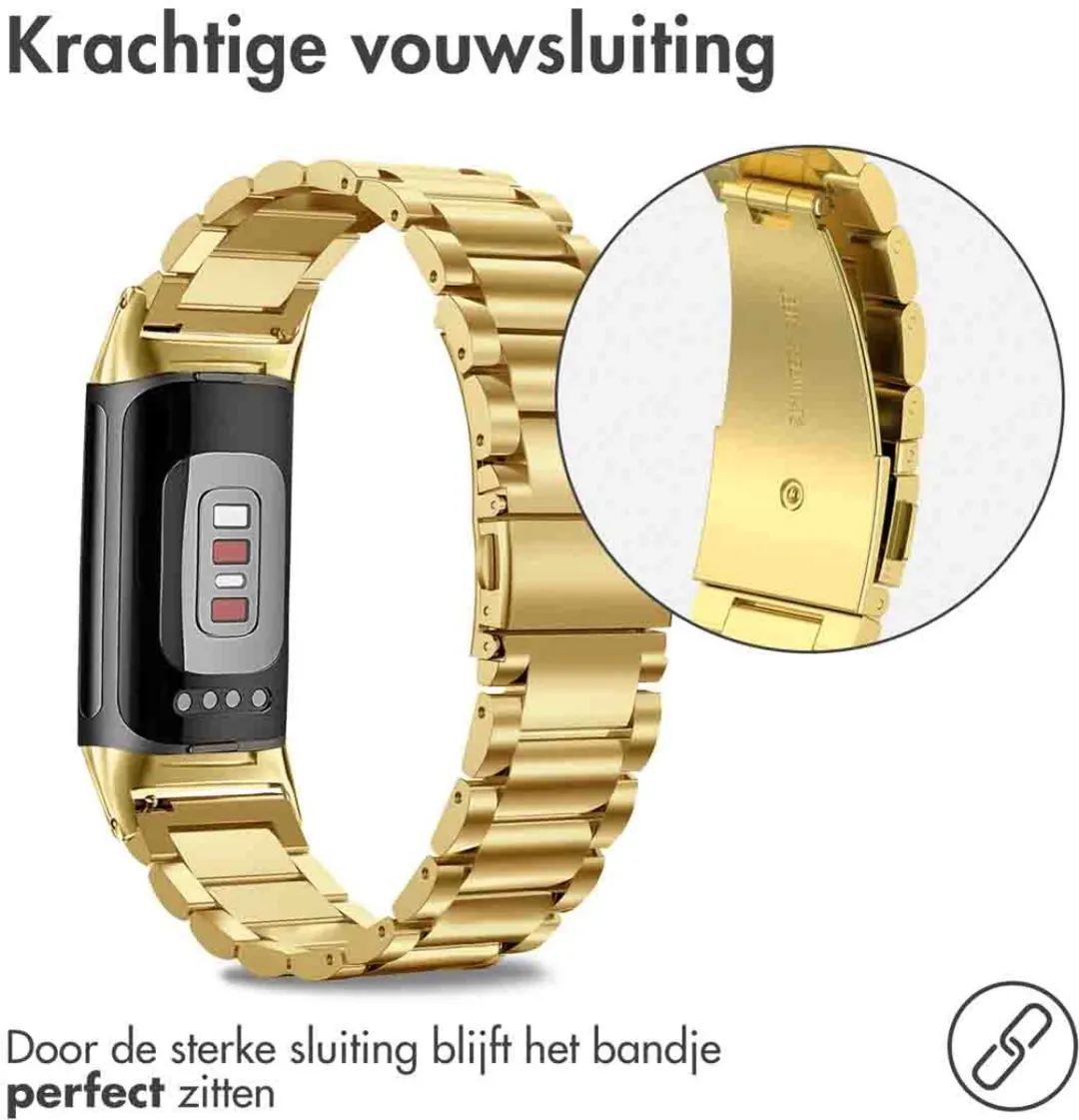 Imoshion Stalen Bandje Fitbit Charge 5 - Goud
