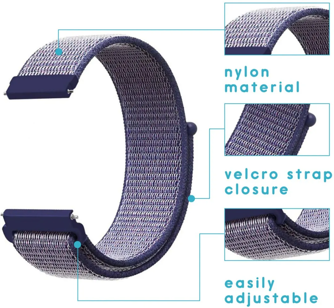 Imoshion Nylon Bandje Paars - 22mm - Samsung Galaxy Watch/Gear S3