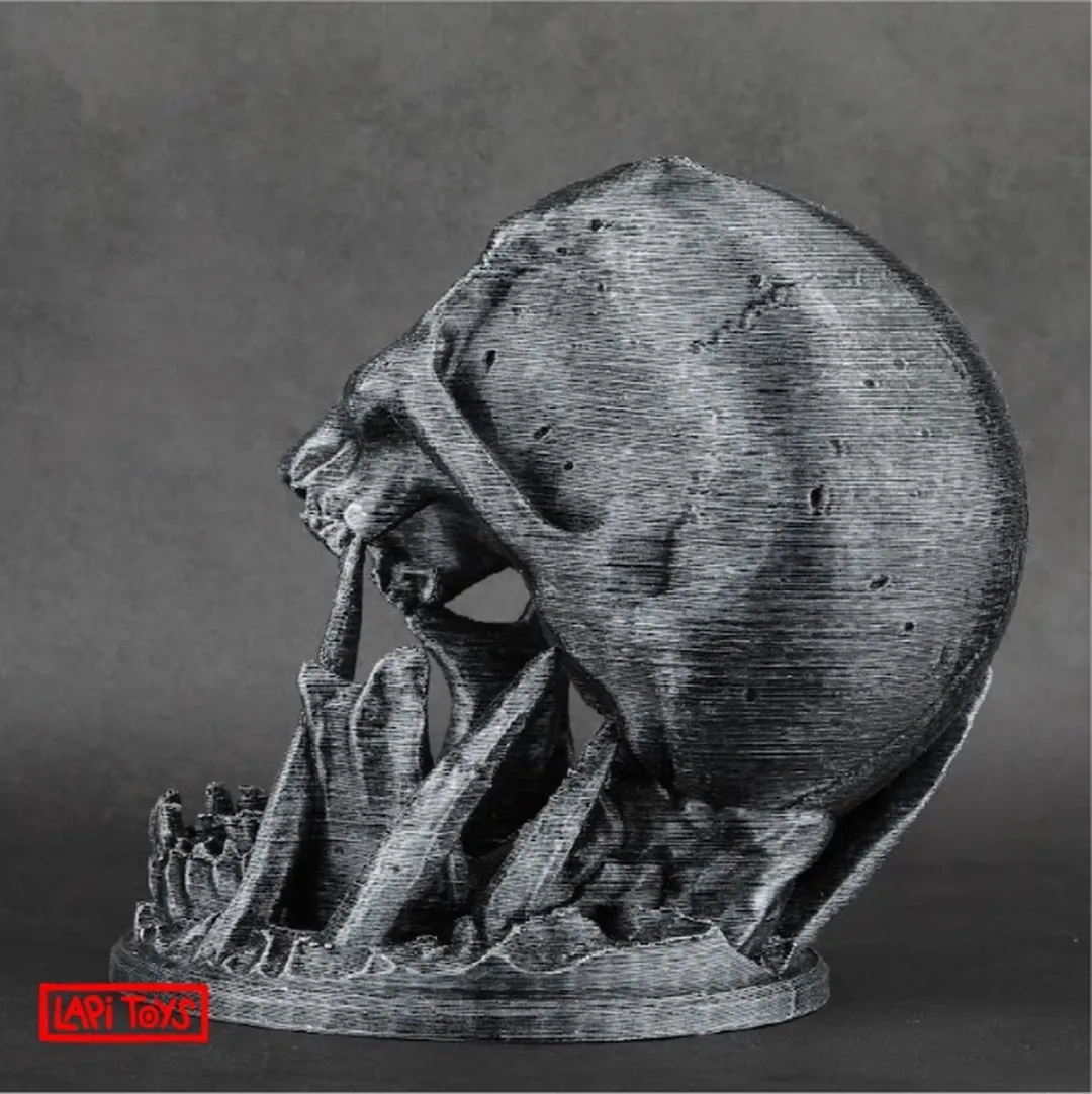 Lapi Toys D&D Dobbelpiste Schedel - Zwart/Zilver