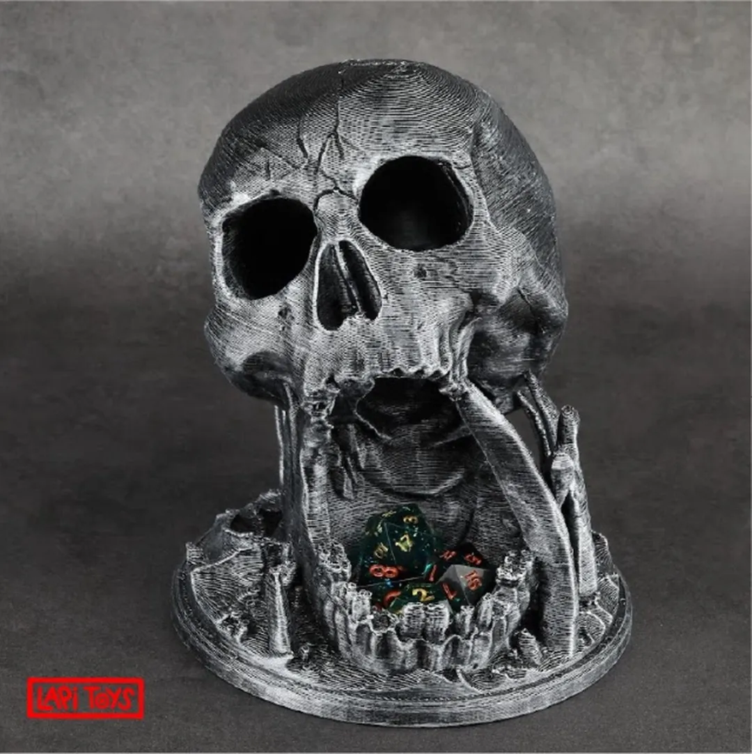 Lapi Toys D&D Dobbelpiste Schedel - Zwart/Zilver