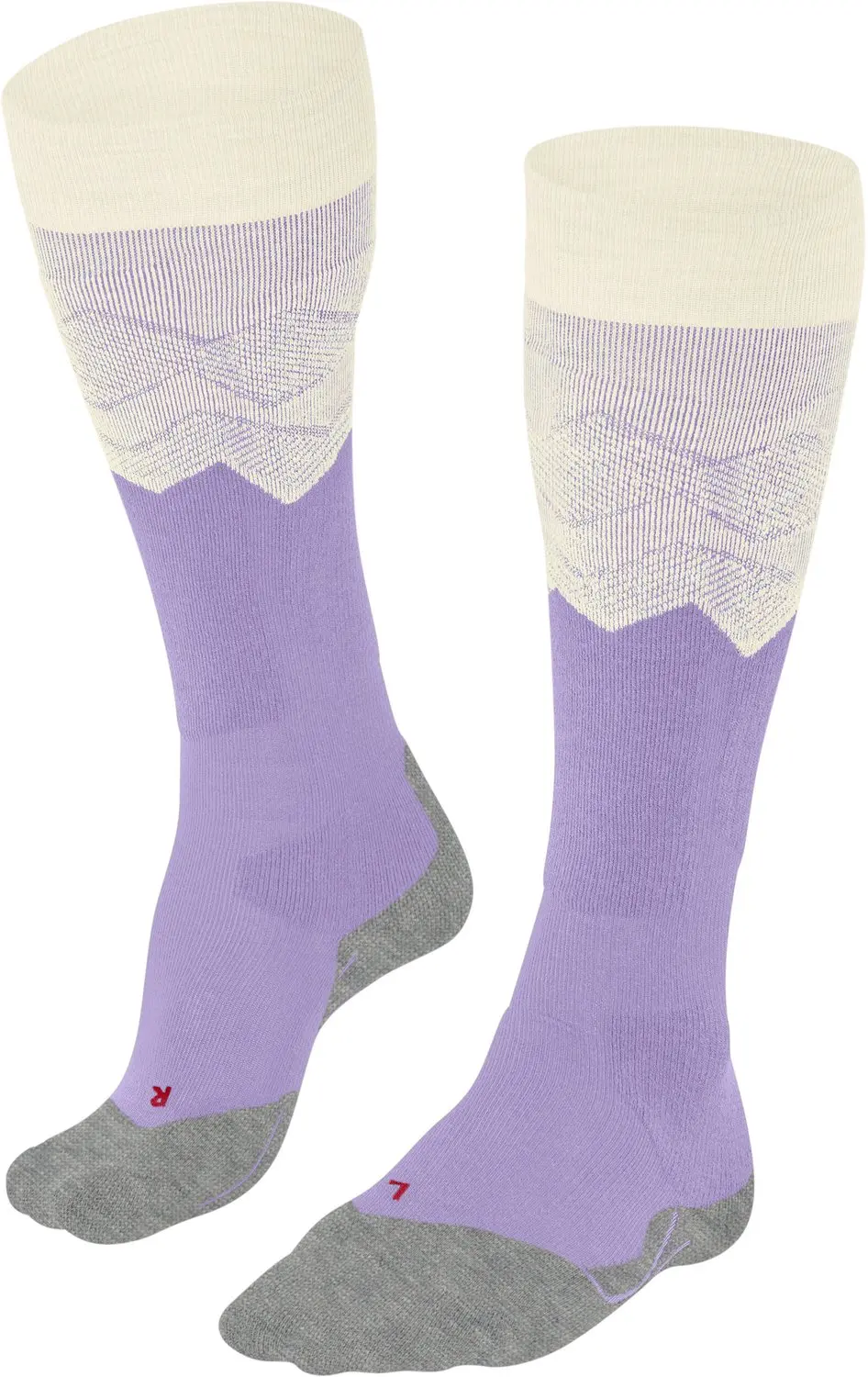 FALKE SK4 Trend warm dun wol functioneel materiaal skisokken dames paars