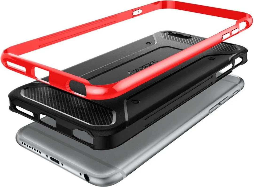Spigen Neo Hybrid Carbon SGP11668 Hoesje - iPhone 6/6s Plus - Rood