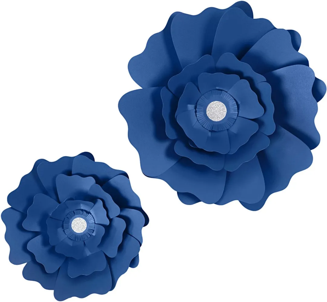 Colortime Bloemen Vaas - Blauw - 2 Stuks