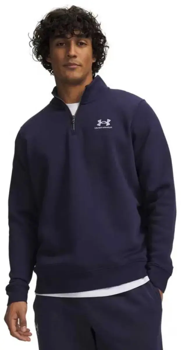 Under Armour Icon Fleece Sweatshirt Met Halve Rits Blauw M / Regular Man