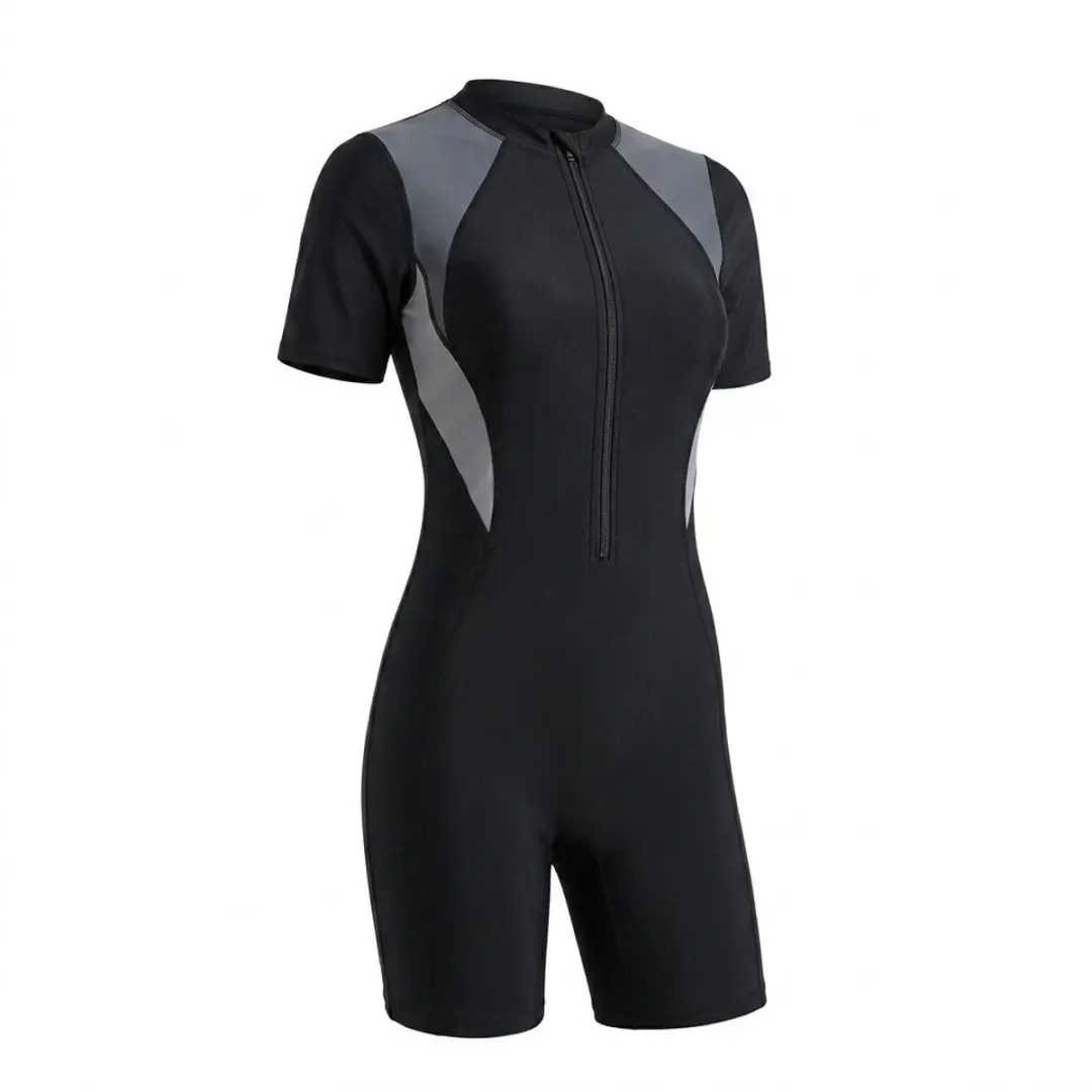 Zwart Grijs Sport Badpak Dames Maat L