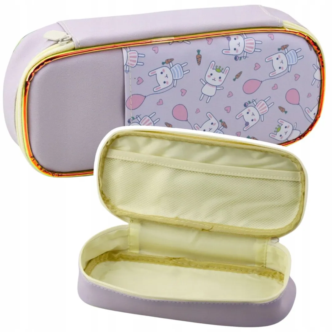 Lean Toys Schooletui Bunnies 24cm - Paars