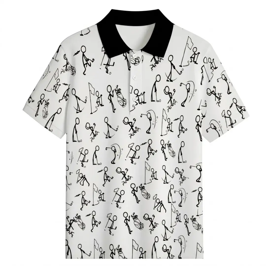 Wit Golf T shirt Heren en Dames Maat XL Casual Ronde Hals Korte Mouw Graphic Pri