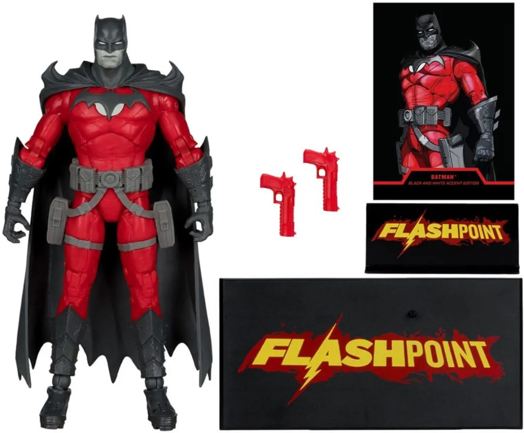McFarlane Toys DC Multiverse Batman Flashpoint Black & White Accent - MCF17662 - afbeelding 6 van 6