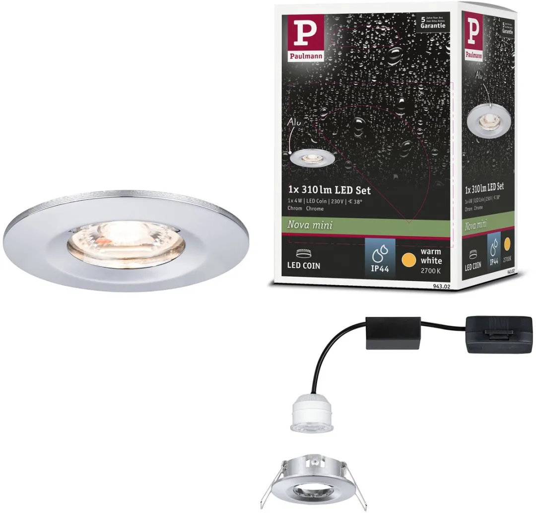 Paulmann Nova Mini Coin LED-inbouwlamp 4W 310lm 2700K