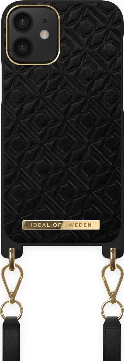 iDeal of Sweden iPhone 12 Mini Necklace Case Embossed Black