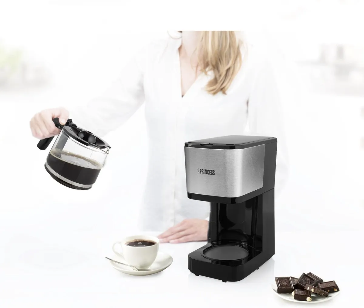 Princess 246030 Compact 8 Filterkoffiezetapparaat 750ml - Zwart