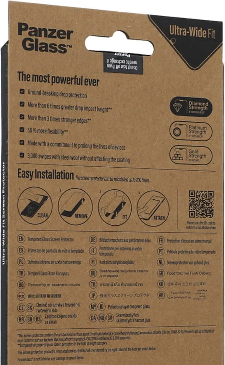 PanzerGlass Ultra-Wide Fit Screenprotector Samsung Galaxy S23+ - PZ-7323 - afbeelding 6 van 6