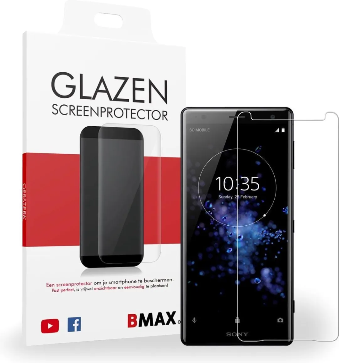 BMAX BM-71974391 Glazen Screenprotector Sony Xperia XZ2
