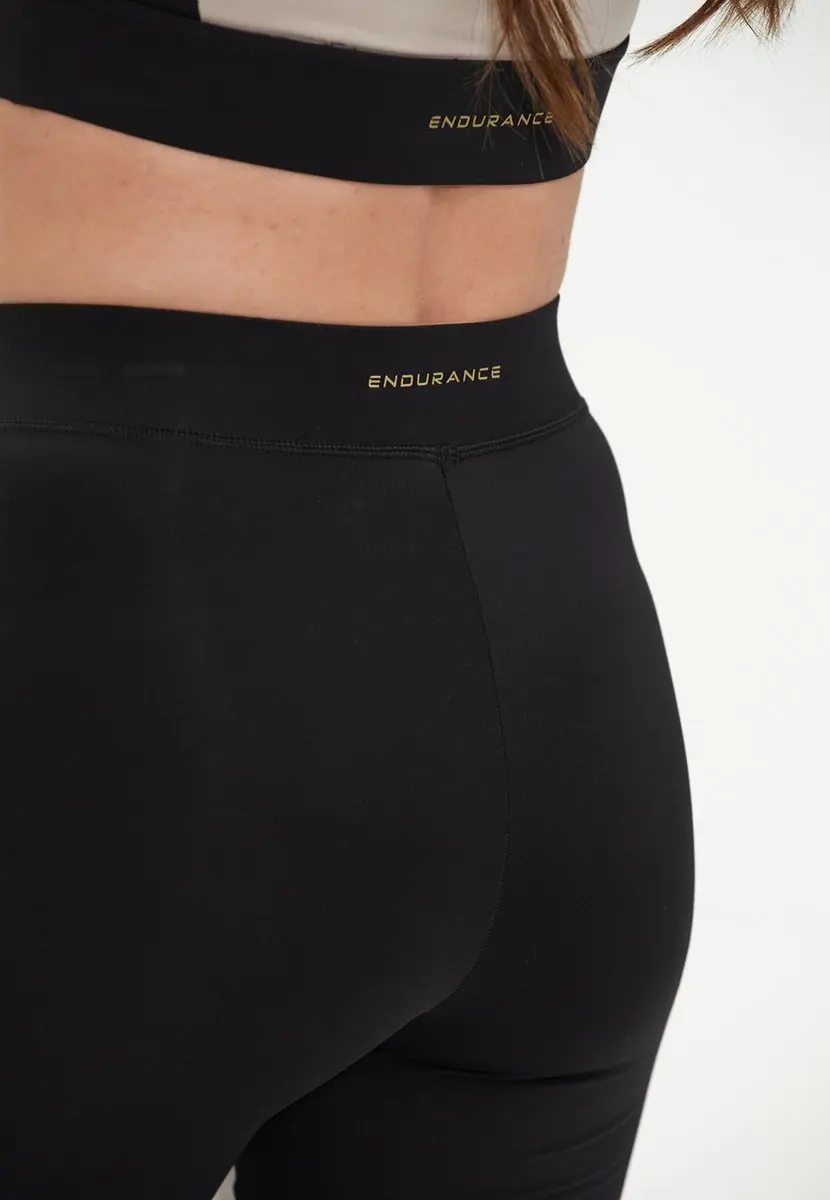 ENDURANCE Gaciao Dames Leggings - Zwart-beige - afbeelding 2 van 6