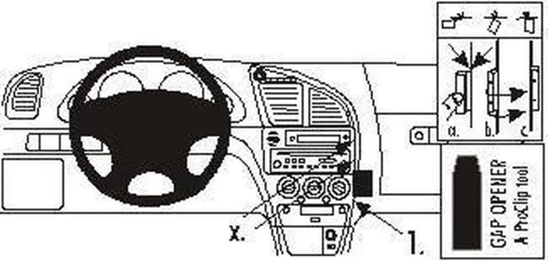 Brodit ProClip 852868 Houder - Citroën Xsara 2001-2004 - Zwart