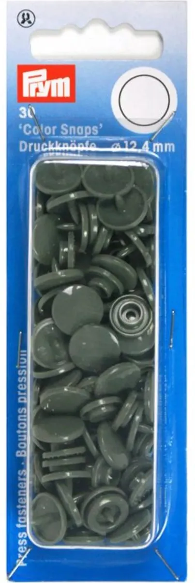 Prym Drukknoop ColorSnaps 12,4mm Donkergrijs - 30 Stuks
